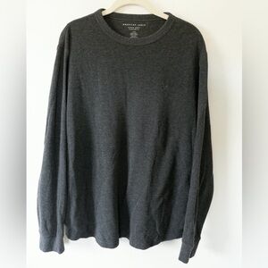 SET OF 2 American Eagle Men’s Dark Gray Long Sleeve Shirts, Size L
